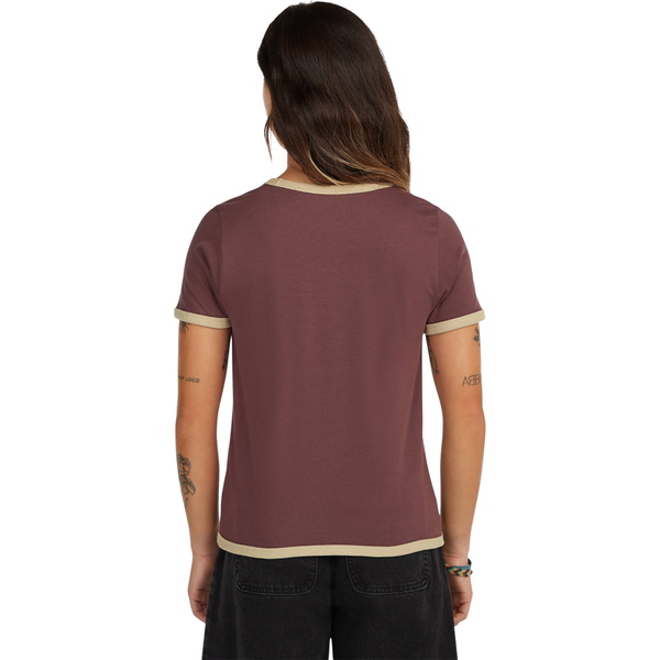 2026 O'Neill Womens O'riginals Front Print T-Shirt 1850277 - Purple Gray